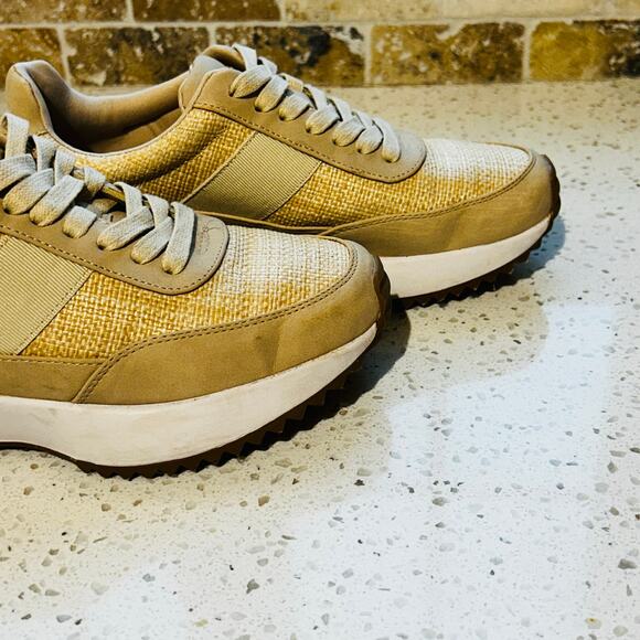 Tan and White Memory Foam Sneaker - Picture 7 of 11